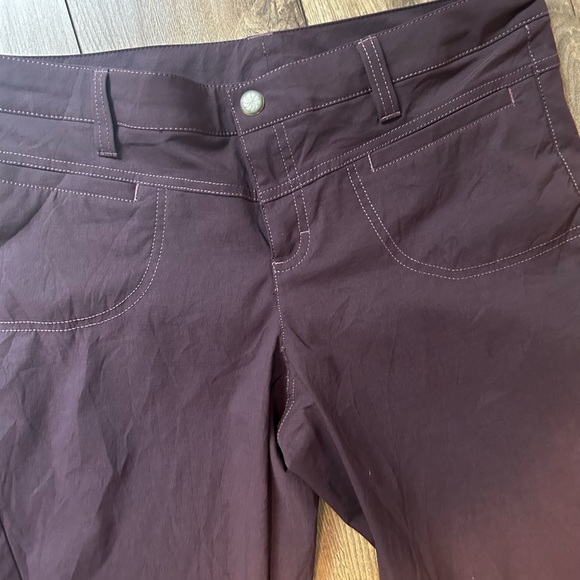 ATHLETA Dipper 2 size 10 hiking pants eggplant in colour. excellent condition - Picture 2 of 9